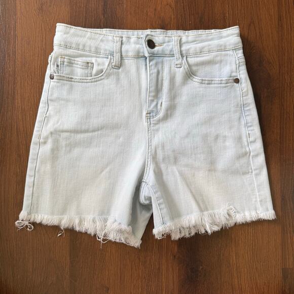 Judy Blue Pants - Judy Blue High Waist Bleach Cut Denim Shorts Casual Festival JB150073 Sz S